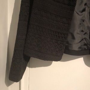 H&M Lace Cotton Black Blazer